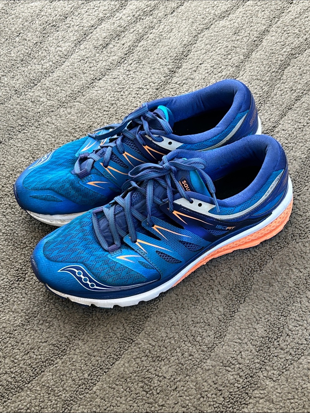 Saucony Zealot ISO 2 Men's Size 11 Running Shoe Blue/Orange